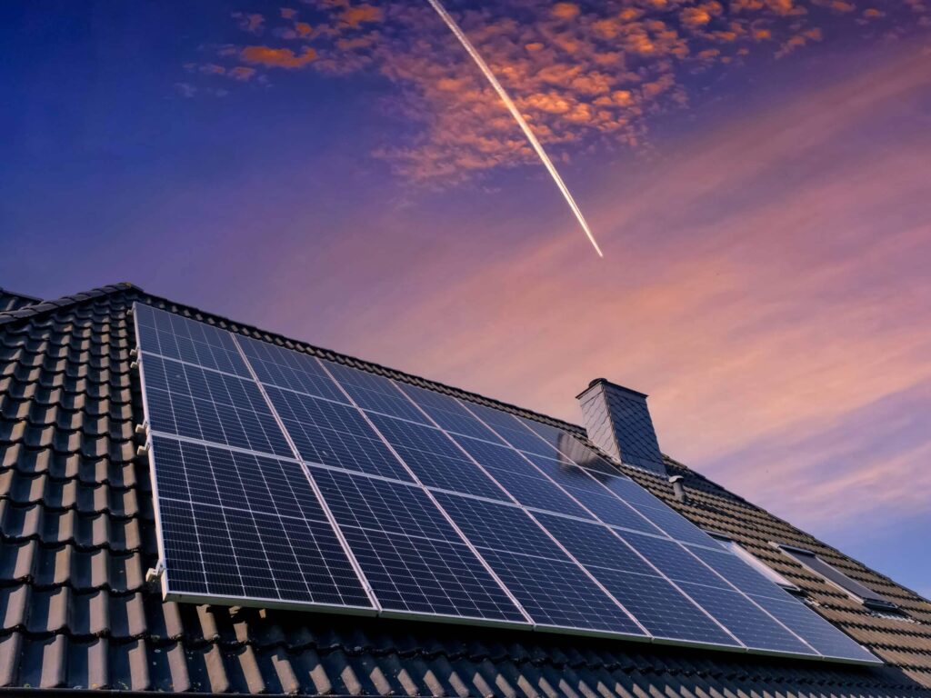 solar panel installed on a roof